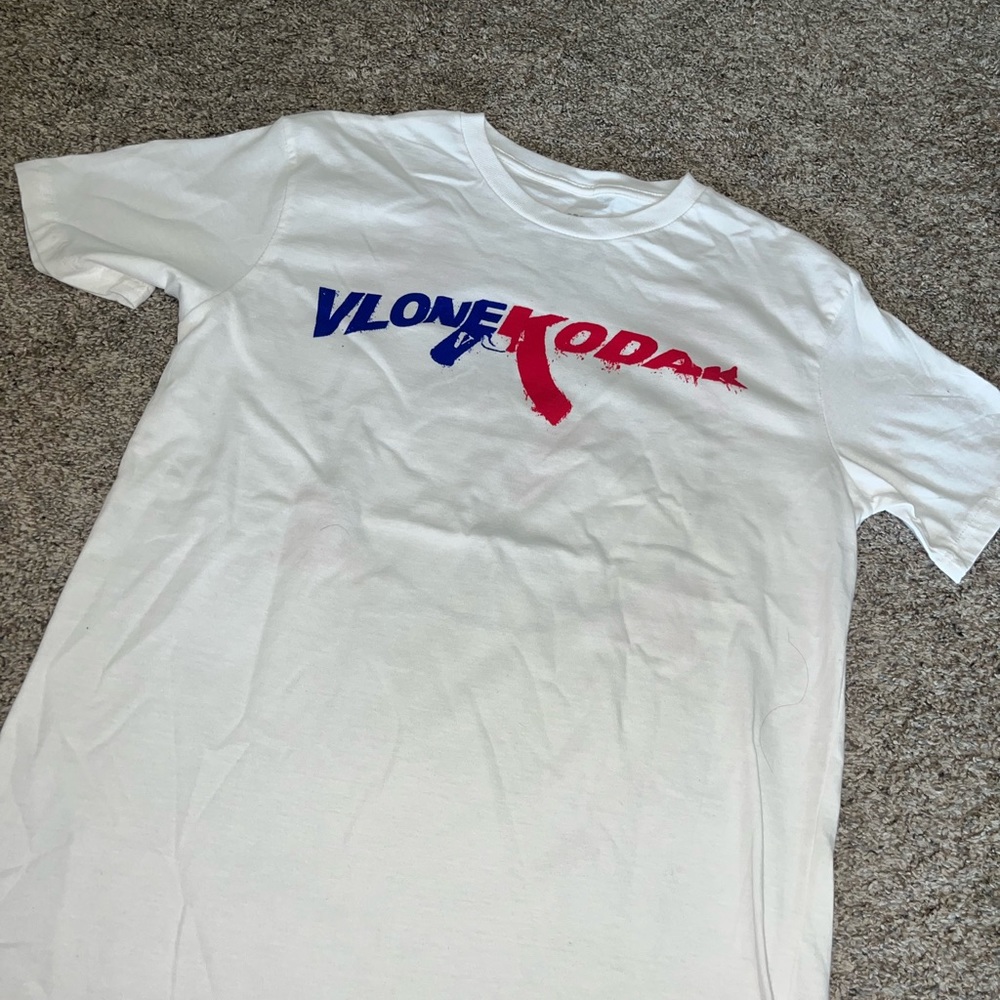 White Vlone X Kodak Black t shirt